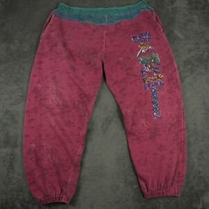Vintage Acid Wash 90s Techna Sport Rock Climb Sweatpants Mens XL Pink Gitano